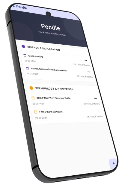 Pendle App interface showing duration tracking features